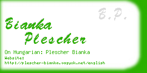 bianka plescher business card